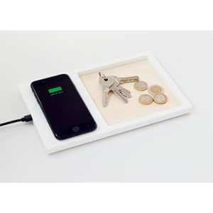 POSO smart QI charger bianco e legno